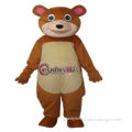 hot sale plush Round Mouth Bear mascot costume for party use